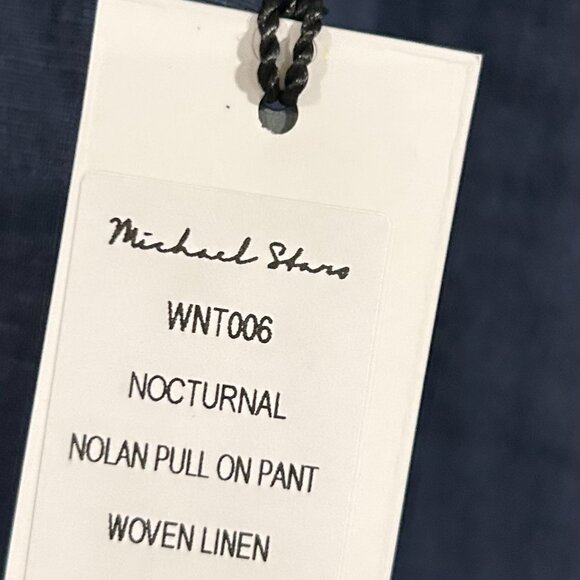 Michael Stars Nolan Pull on Linen Pant Size L - Picture 3 of 8